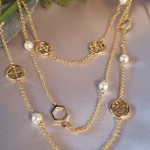 Tory Burch Kira Trifold Necklace Very Nice